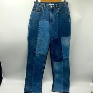 PACSUN ECO PATCHWORK BOYFRIEND JEANS WOMEN SIZE 28x32 BLUE JEANS